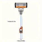 2-Pack 6-Layer Manual Razor with 30 Replacement Blades â€“ Ultra-Close Shave for Men, Stainless Steel Handle with One-Click Blade Change - Image 5