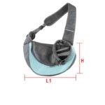 Sky blue Portable Pet Sling Backpack for Small Dogs and Cats - Size S with Breathable Mesh Design