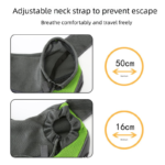 Sky blue Portable Pet Sling Backpack for Small Dogs and Cats - Size S with Breathable Mesh Design - Image 2