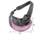 Pink Portable Pet Sling Backpack for Small Dogs and Cats - Size S with Breathable Mesh Design