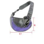 Purple Portable Pet Sling Backpack for Small Dogs and Cats - Size S with Breathable Mesh Design