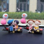 The well-behaved couple on the tree branch Cute Couple Car Ornament for Dashboard â€“ Romantic Interior Decoration for Vehicles - Image 3
