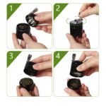 Green 40mm Zinc Alloy 4-Layer Hand-Crank Grinder â€“ Compact Metal Spice & Herb Crusher with Stainless Steel Teeth, Filter Mesh, and Portable Design - Image 4