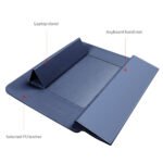Brown 3-in-1 Laptop Sleeve with Built-In Stand & Wrist Rest - Waterproof PU Protective Case for 15/16 Inch Laptops, Portable and Ergonomic Design - Image 2