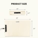 Blue 24-Inch Electric Warming Tray with 3-Temperature Settings - Graphene Heating Mat for Keeping Food Warm, Thawing Meat, Dough Fermentation, and Facial Mask Warming - Image 6