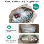 42L Black Tennis & Pickleball Expandable Tote Bag wIth Shoe-Zone & Bottle Side Pocket - Waterproof Gym Bag for Racquets & Paddles - Image 3