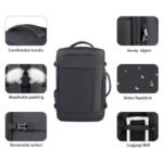 Grey Expandable 17-Inch Laptop Travel Backpack with USB Port - Durable TSA Friendly Carry-on Luggage Bag - Image 6