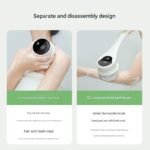 Grey Electric 360°Rotating Shower Brush with Long Handle for Back Scrubbing(43CM) - IPX7 Waterproof & Premium Silicone & PA Bristles - Image 4