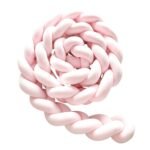 Pink 2M Nordic 3-Strand Hand-Braided Knot Long Pillow - Soft Plush Sofa Cushion, Room Decor for Bedroom & Living Room