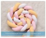 White 2M Nordic 3-Strand Hand-Braided Knot Long Pillow - Soft Plush Sofa Cushion, Room Decor for Bedroom & Living Room - Image 3