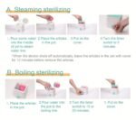 Green Portable 2-in-1 High-Temperature Steam & Boiling Sterilizer for Silicone Period Cups - Automatic One-Button Sanitizer Hygiene Device - Image 4