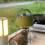 Dark Green 1L Portable Collapsible Camping Kettle - Food-Grade Silicone Body with 304 Stainless Steel Base, Compatible with Induction & Gas Stoves - Image 3