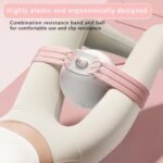 Grey 3-Level Resistance Pelvic Floor & Inner Thigh Trainer - Multi-Function Kegel Exercise Set with 25cm Yoga Ball & 3-Pair Resistance Rope - Image 2