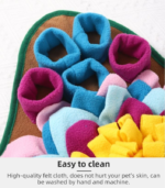 Colorful 48x48CM Durable Felt Cloth Pet Puzzle Sniffing Mat - Mental Stimulation & Slow Feeding Pad - Image 4