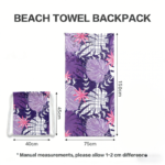 2-in-1 Integrated Quick-Dry Beach Towel Backpack(Style 1) - Foldable Microfiber Sand-Free Towel (Unfolded 75*150cm / Folded40*45cm) - Image 2