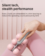 Blue Compact 6-Wheel Handheld Massager - Smooth & Silent, Deep Tissue Muscle Relaxer for Yoga Fitness and Home Recovery - Image 4