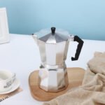 600ML Premium Octagonal High Pressure Moka Pot - Classic Italian Aluminum Coffee Maker for Rich Espresso Flavor