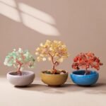 Natural Green Crystal Money Tree with Agate Basin & Adjustable Wire Branches - Desktop Feng Shui Decor for Wealth and Prosperity - Image 3