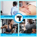 Red Lightweight Mini Hot Cold Massage Gun with 6 Heads - 6 Intensity Dual Thermal Therapy Muscle Reliever for Portable Body Recovery - Image 4