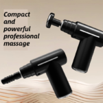 Red Lightweight Mini Hot Cold Massage Gun with 6 Heads - 6 Intensity Dual Thermal Therapy Muscle Reliever for Portable Body Recovery - Image 6