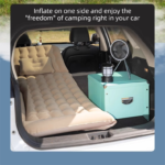 Grey Multi-Chamber Car Inflatable Air Mattress with Electric Pump & Pillows for Universal Backseat Sleeping and Camping(174 x 68 CM) - Image 4