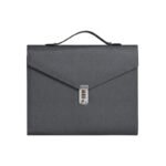 Black Anti-Theft Document Organizer with Secure Password Lock - Waterproof PU Leather Confidential File Bag