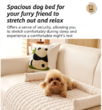 Black Pet Sofa Protector & Calming Bolster Bed with Long Plush - 75x75CM Thickened Non Slip Furniture Cover for Cats & Dogs - Image 5