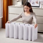 Transparent Grey 6-Layer Foldable Shoe Storage Tower with Transparent Display Panel & Back Ventilation - One-Pull Instant Setup Stackable Box (25.5x34.5x105CM) - Image 2