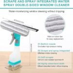 4-in-1 Versatile Window Cleaning Kit (4 Pack) - All-in-One Spray, Squeegee, Brush, and Plush Scrubber - Image 2