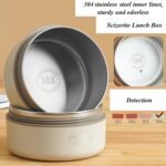 4-Pack Blue 304 Stainless Steel Microwave-Safe Lunch Box Set - Stackable Insulated Bento Containers for Office & School - Image 2