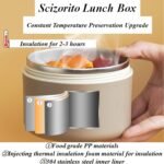 4-Pack Blue 304 Stainless Steel Microwave-Safe Lunch Box Set - Stackable Insulated Bento Containers for Office & School - Image 4