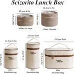 4-Pack Blue 304 Stainless Steel Microwave-Safe Lunch Box Set - Stackable Insulated Bento Containers for Office & School - Image 5