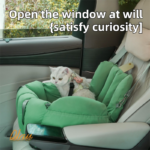 Green 2-in-1 Fluffy Travel Cat Bed & Car Safety Seat - Enclosed Windproof Pet Carrier with Reversible Summer/Winter Cushion, Reinforced Handle and Escape-Proof Leash - Image 5