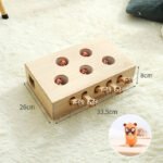 Whack-A-Mole Cat Toy (Figurine Mole & 5 Hole) - Interactive Puzzle Box