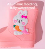 Cute Yellow Duck Kids Rain Boots with Removable Warm Cotton Liner - Waterproof Anti-Slip Toddler Wellies for Foot Length 14CM - Image 3