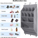 8-Tier Grey Collapsible Over-the-Door Hanging Storage Bag - Space-Saving Shoes & Sundries Wall Holder with Hooks - Image 3
