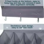 8-Tier Grey Collapsible Over-the-Door Hanging Storage Bag - Space-Saving Shoes & Sundries Wall Holder with Hooks - Image 4