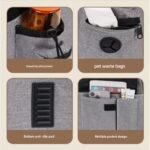 Khaki Large Expandable Cat Travel Backpack - Breathable & Collapsible Pet Carrier 62x34x43CM - Image 3