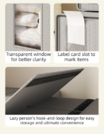 2-Pack Beige Foldable Bedding Storage Box with Zipper & Handle - Wardrobe Drawer Closet Organizer for Duvet Covers & Clothing (38x32x12CM) - Image 5