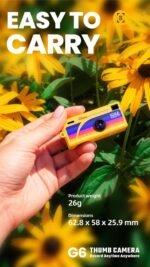 G6 Black Ultra-Mini Thumb Camera with 32GB Card, Card Reader & Adapter - HD Instant Pocket-Sized Action Cam for Students & Kids - Image 5