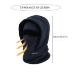 Grey Windproof Thermal Balaclava Hood - Full Face Mask & Polar Fleece Neck Warmer for Skiing, Cycling & Outdoor Sports - Image 2