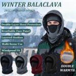 Dark Blue Windproof Thermal Balaclava Hood - Full Face Mask & Polar Fleece Neck Warmer for Skiing, Cycling & Outdoor Sports - Image 3