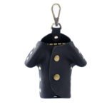 Black Genuine Crazy Horse Leather Key Case Creative Jacket Shape Holder Vintage Cowhide Pouch for Car Fob & House Keys Brown