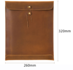 Brown Premium Genuine Top Grain Leather A4 Document Folder - Vintage Handcrafted Portfolio Bag & File Organizer for Business and Office - Image 2