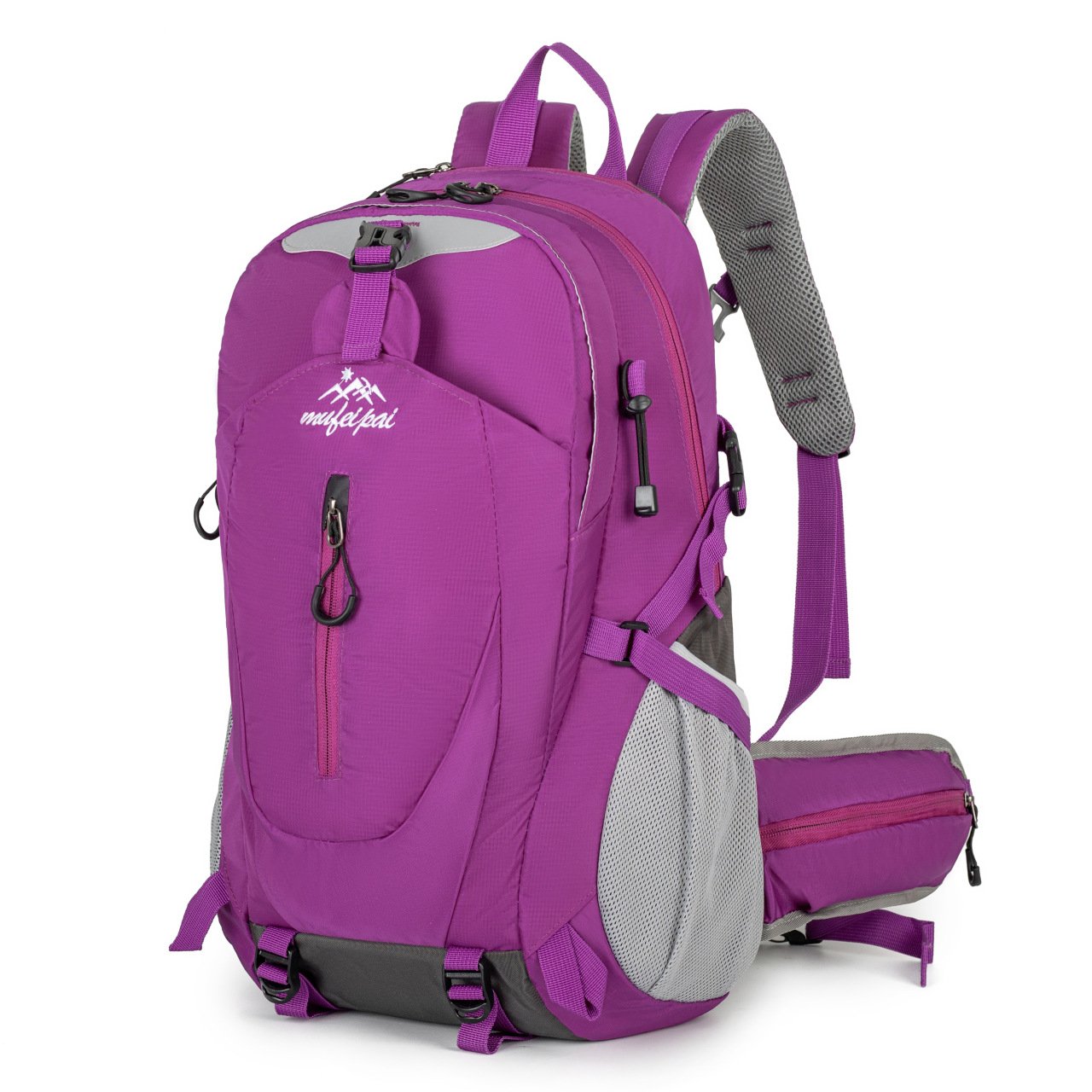 V888-ELOSUNG46232-202602031350-00 Purple Professional Large Capacity Hiking Backpack - Waterproof Lightweight Outdoor Trekking Rucksack with Hydration Port and Emergency Safety Whistle - Image 1
