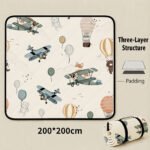 Soaring Through The Skies Extra Large 200x200cm Waterproof Picnic Mat - Portable Thickened Oxford Cloth Outdoor Camping Blanket for Beach, Parks and Family Outings