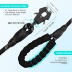 Black High Strength Nylon Rope Dog Leash | 1.5M Heavy Duty Lead with Anodized Frog Clip | Padded Comfort Handle for Training - Image 2