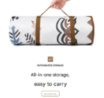 Mini Zoo Extra Large 200x200cm Waterproof Picnic Mat - Portable Thickened Oxford Cloth Outdoor Camping Blanket for Beach, Parks and Family Outings - Image 2