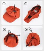 Grey Outdoor Quick Dry Sun Hat - Foldable Visor Cap - UV Protection - 55-58cm - Image 2
