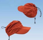 Grey Outdoor Quick Dry Sun Hat - Foldable Visor Cap - UV Protection - 55-58cm - Image 3